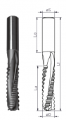 ECQ Solid carbide roughing and  finishing spiral router cutter