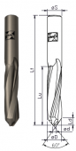 ECL3 - Solid carbide key holes spiral router cutter  