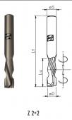 EZ2+2 Solid carbide spiral router cutter